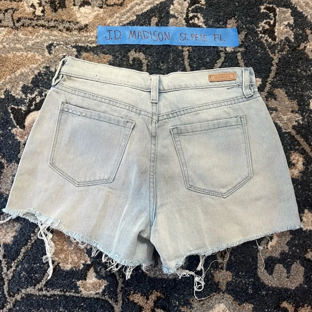 Blank NYC Essex Light Wash Distressed Shorts
